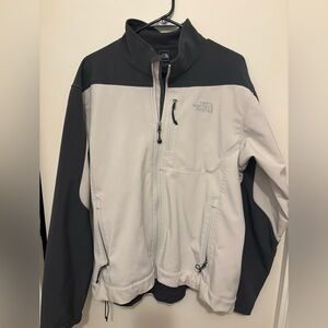 The North Face Men’s Two-Tone Softshell Jacket - Light Gray & Charcoal